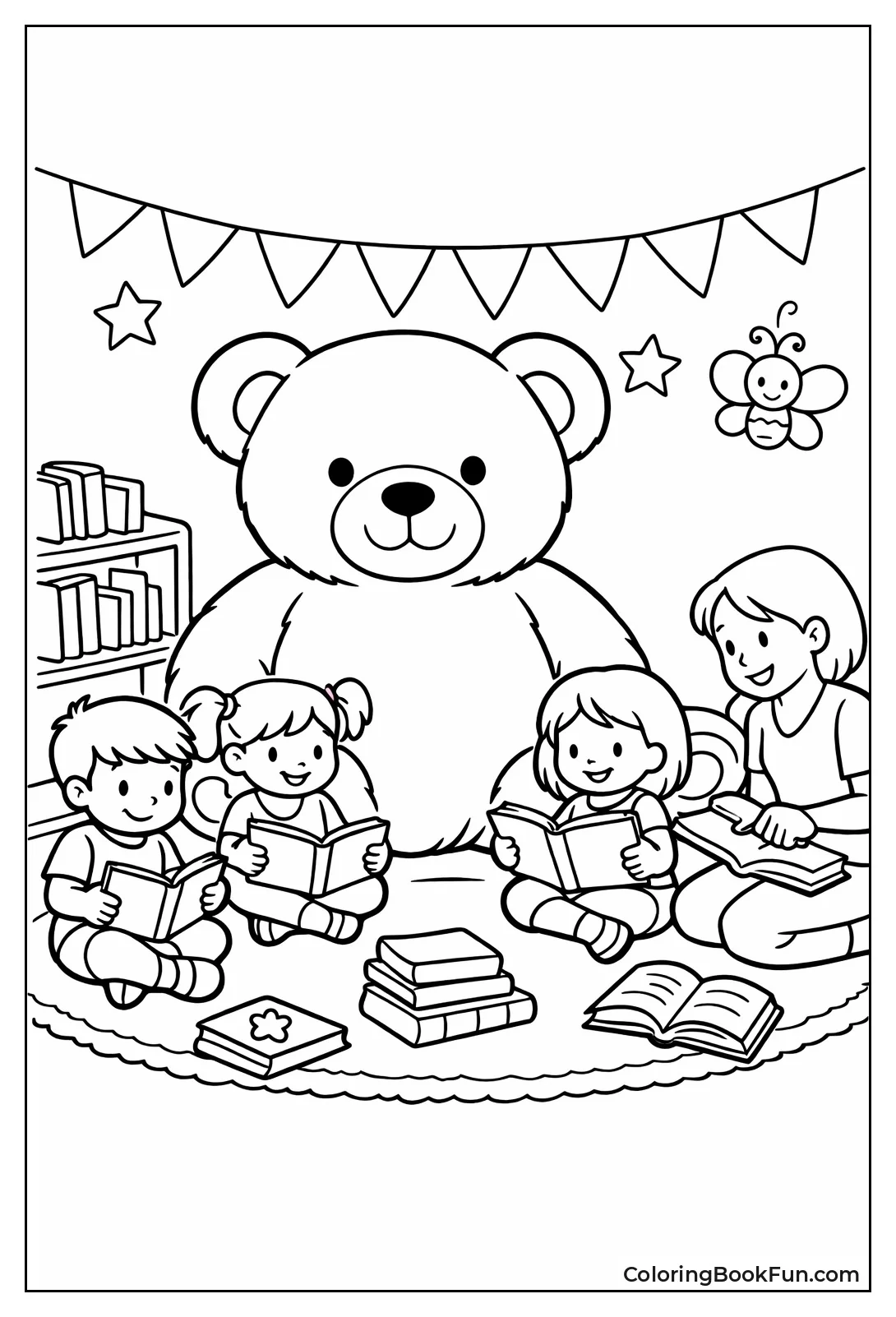 Giant Teddy in Reading Corner