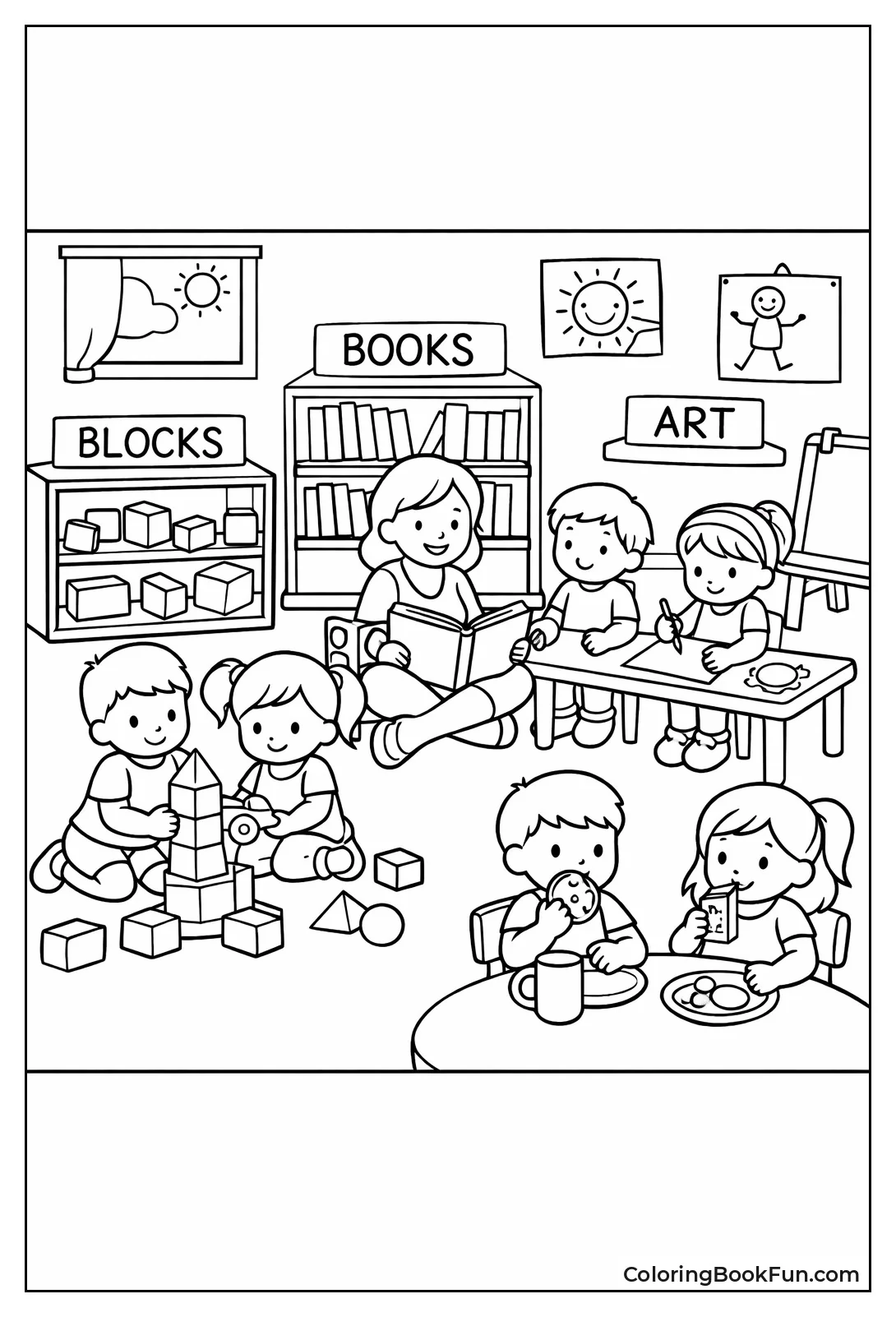 Labeled Daycare Room Furniture Tour