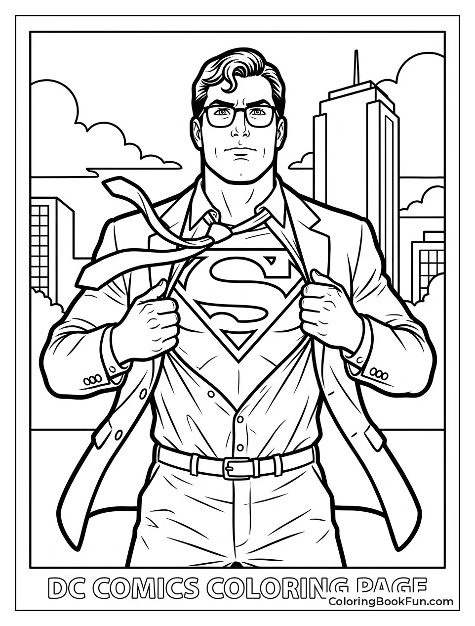 Clark Kent Revealing Superman Shirt