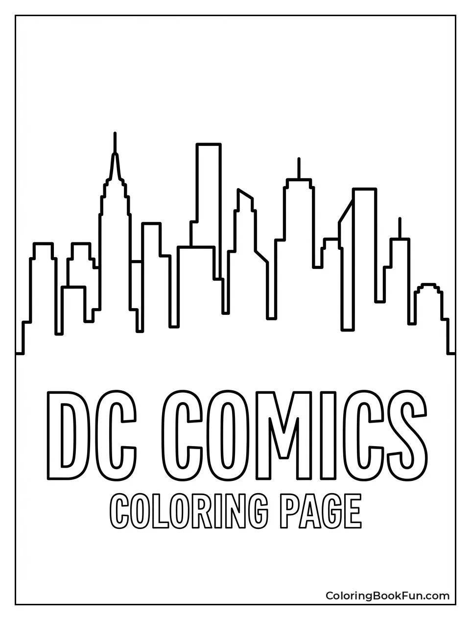 Gotham Skyline with Flying Bats