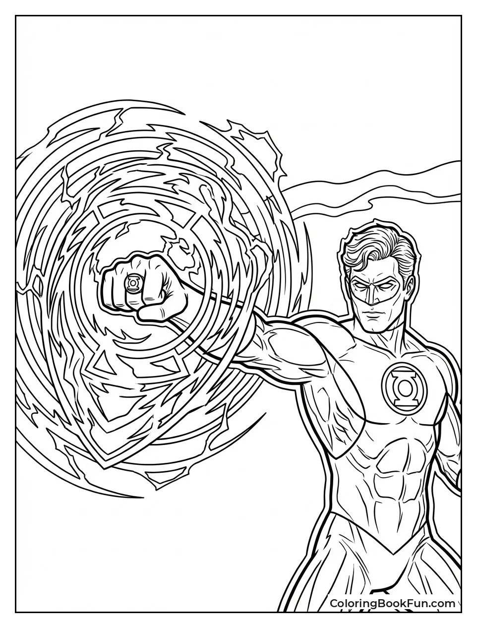 Green Lantern Making Glowing Construct