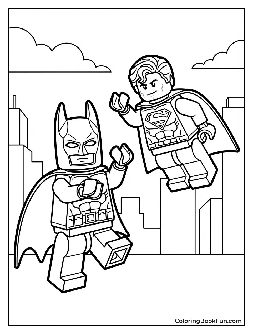 LEGO Batman and Superman Posing