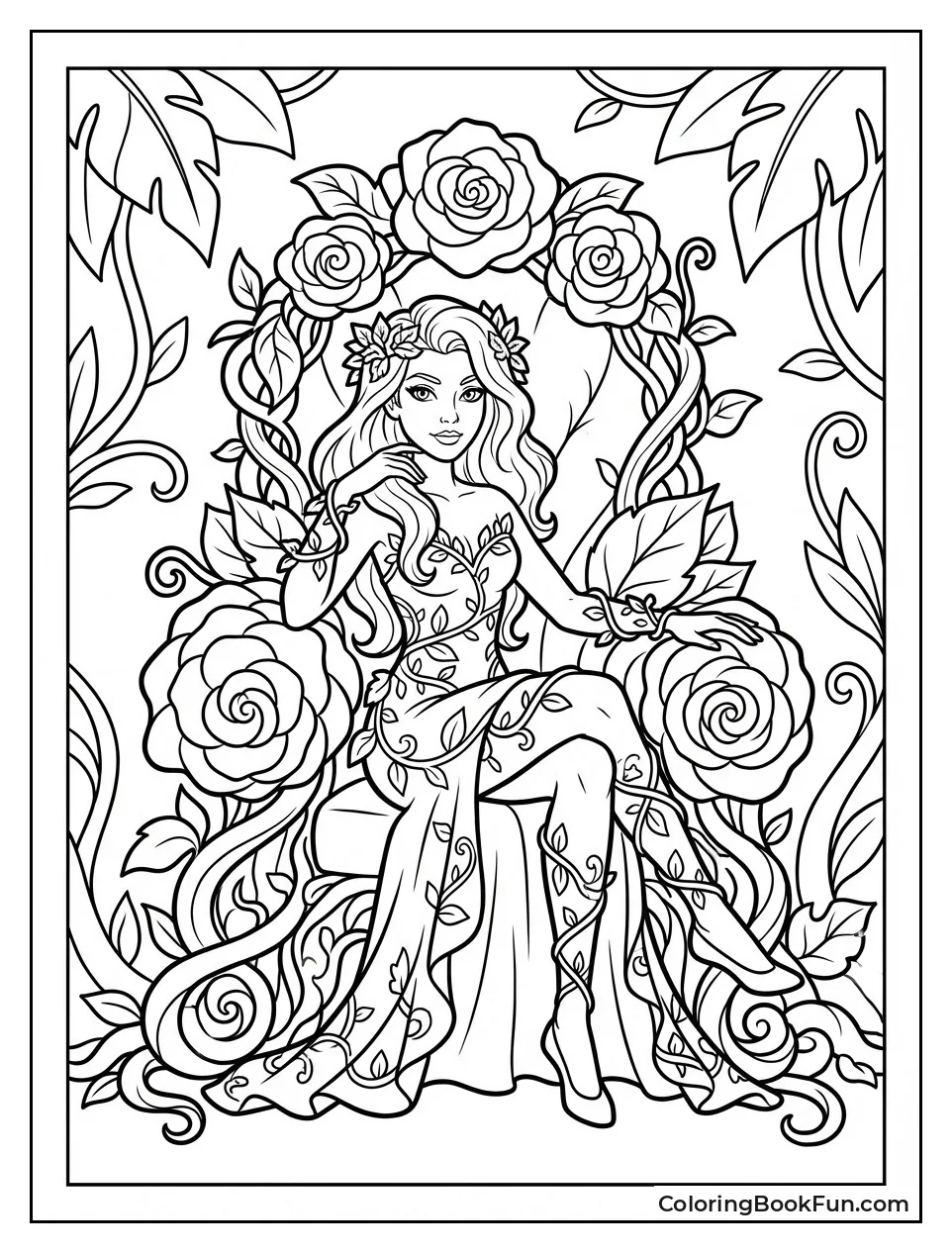 Poison Ivy on Flower Throne
