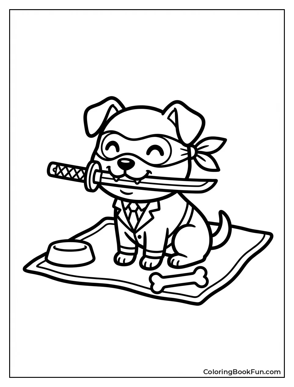 Dogpool Plays with Katana Toy