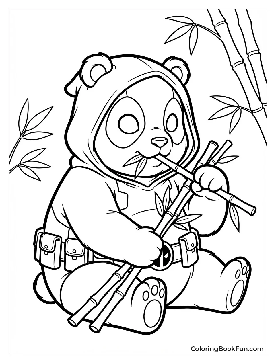 Pandapool Eats Yummy Bamboo Sticks