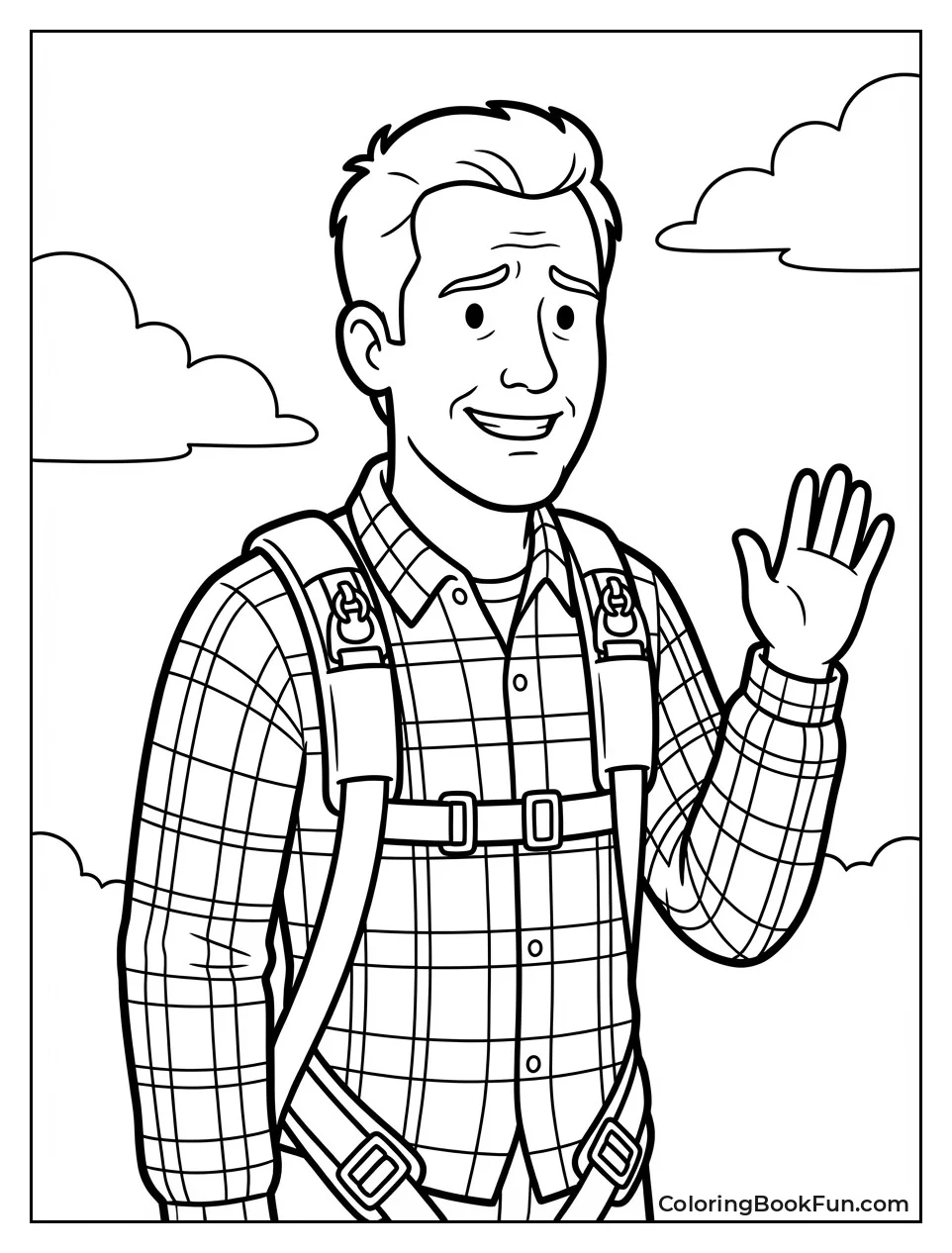 Peter Waves in Plaid Shirt