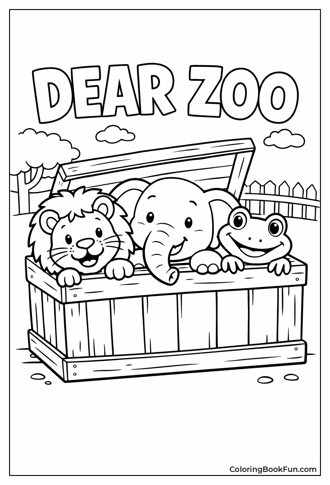 Animals Peek from Box