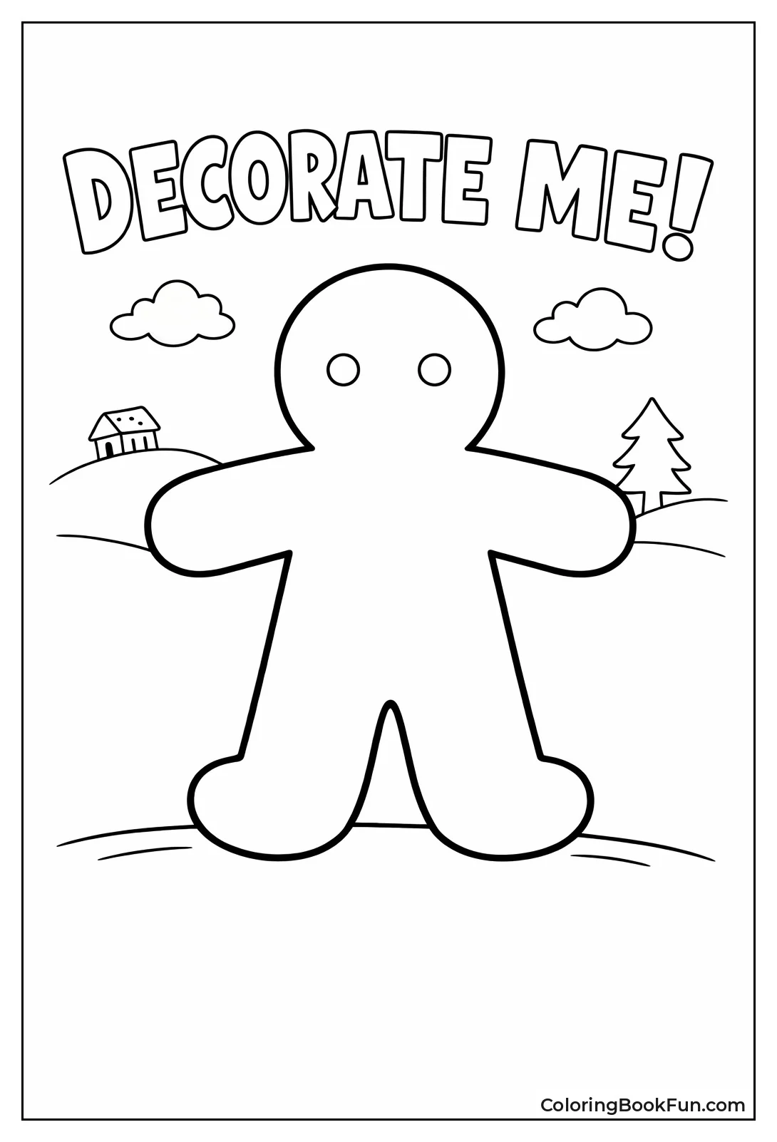 Blank Gingerbread Man for Decorating