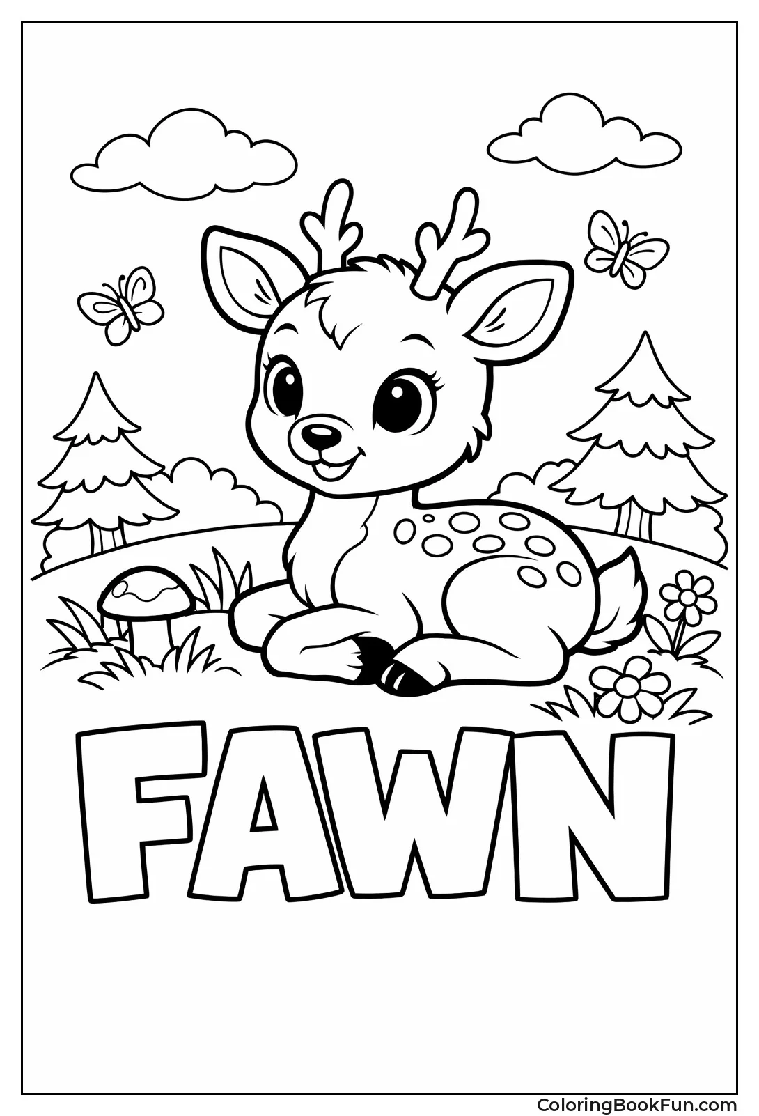 Cute Spotted Fawn in Grass