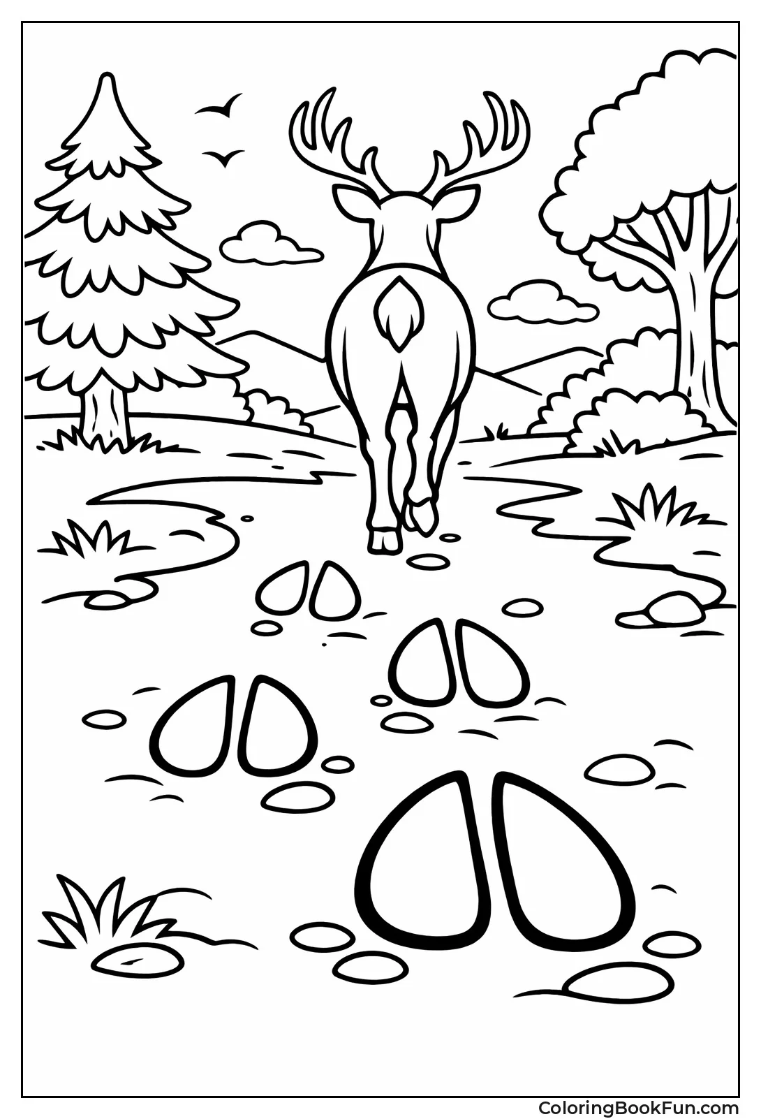 Deer Makes Hoof Prints