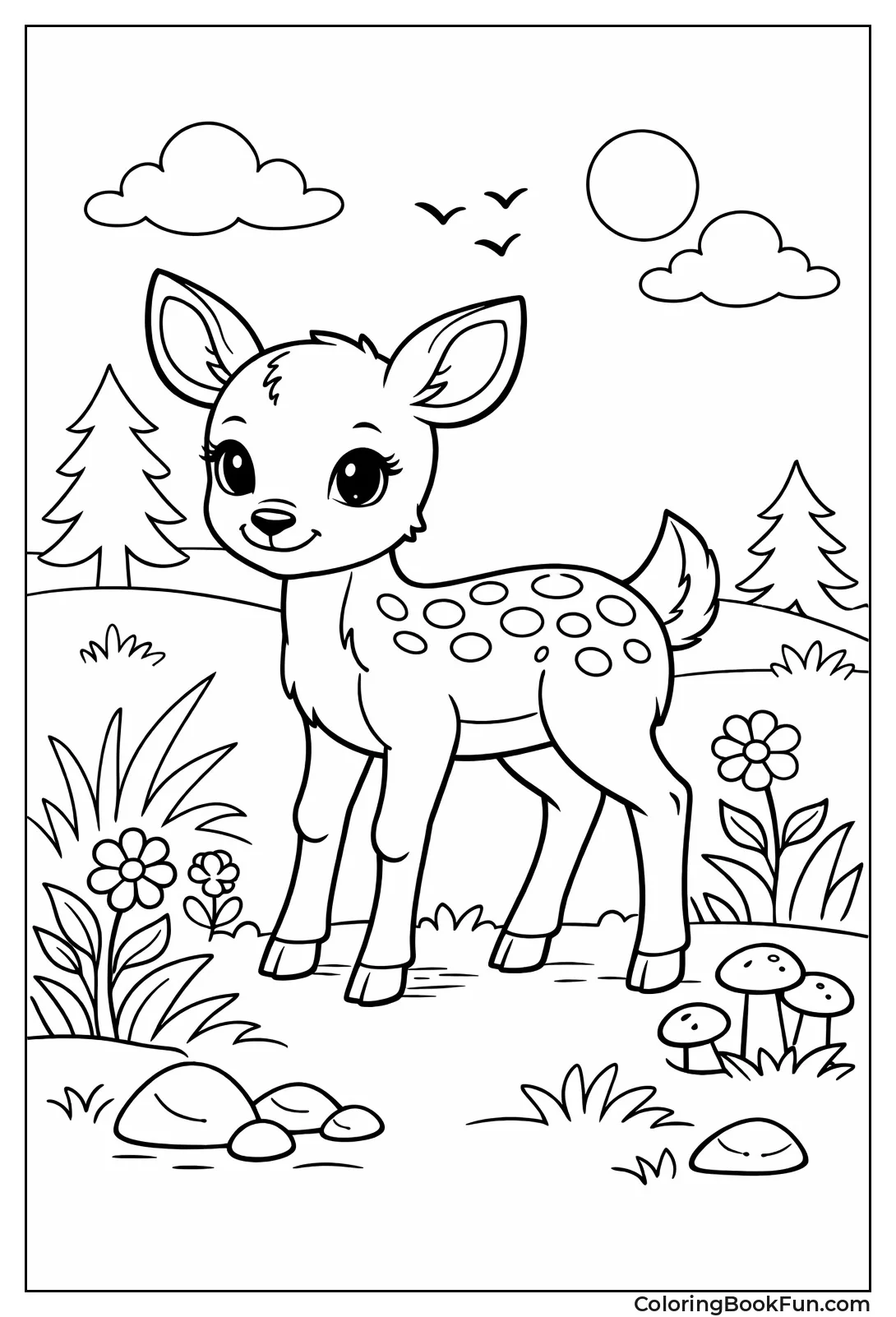 Realistic Spotted Baby Fawn