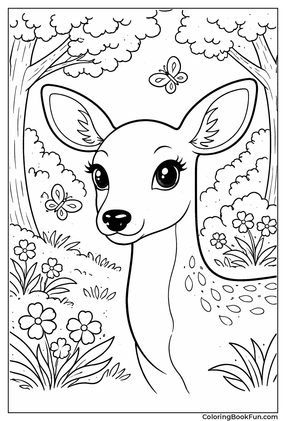 Serene Doe Face Closeup