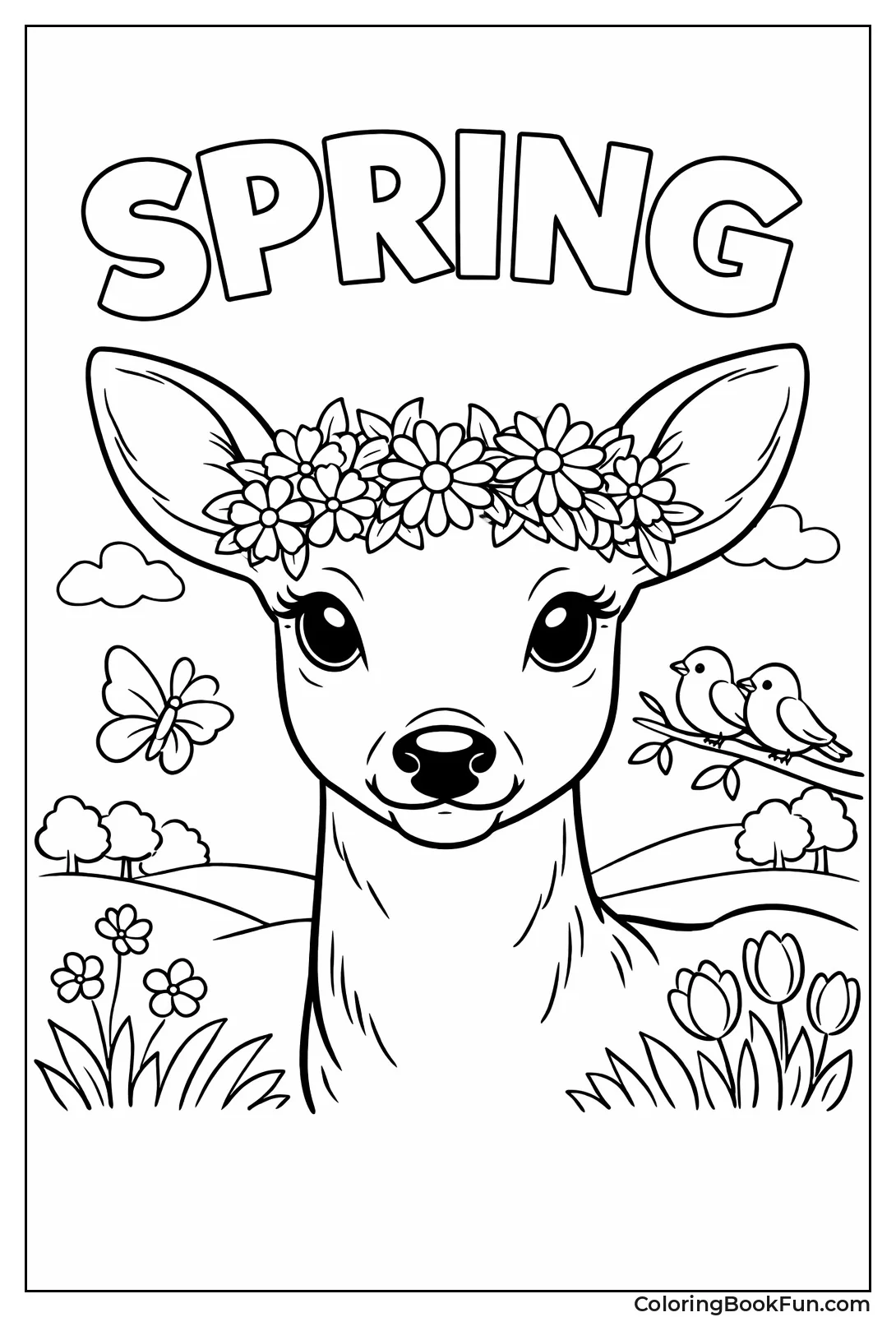 Doe with Flower Crown