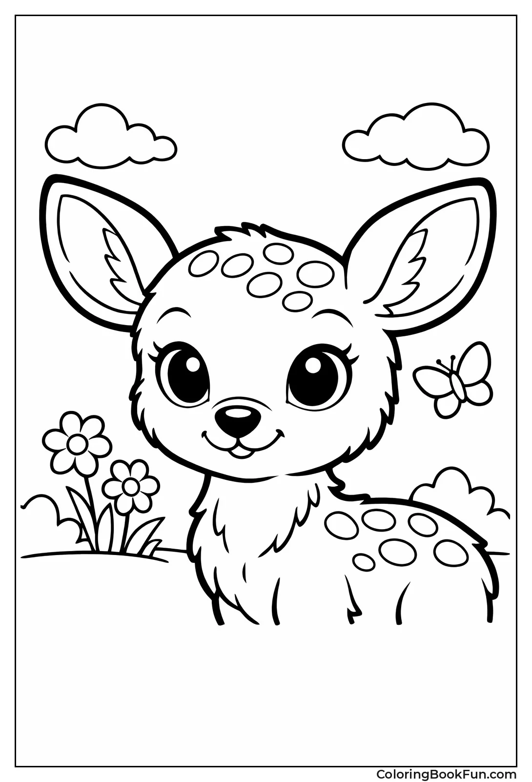 Curious Fawn with Big Eyes