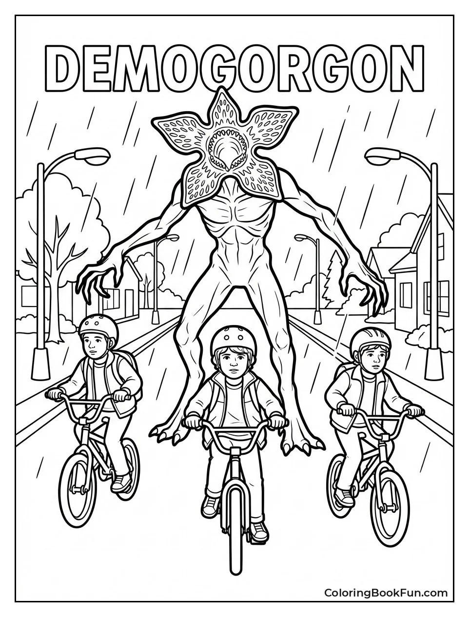 Demogorgon Chases Kids on Bikes