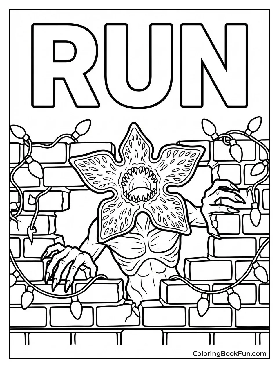 Demogorgon from Light-Covered Wall