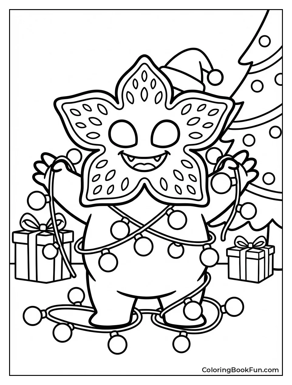 Demogorgon Tangled in Lights