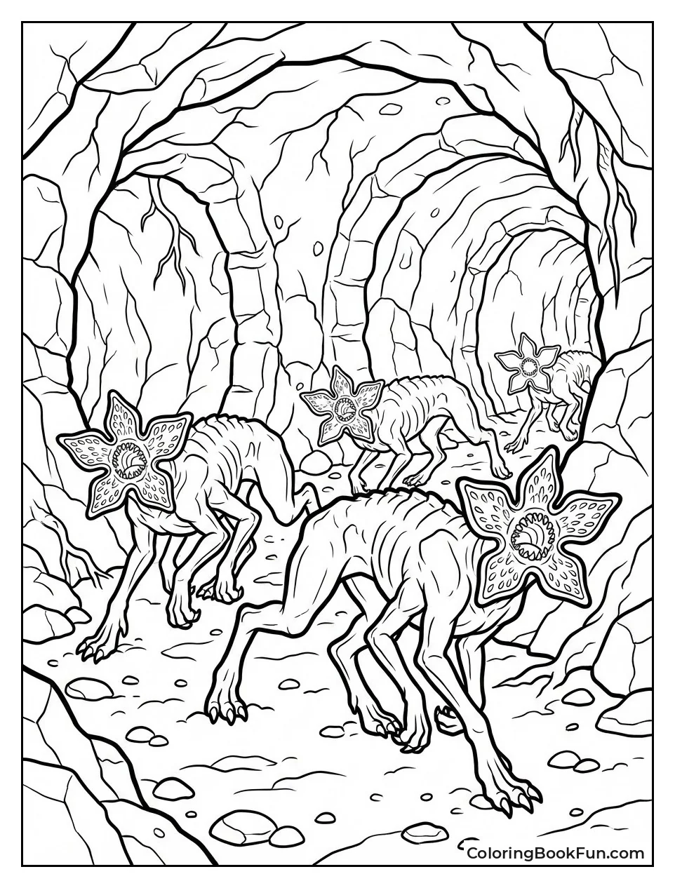 Demodogs Run through Tunnels