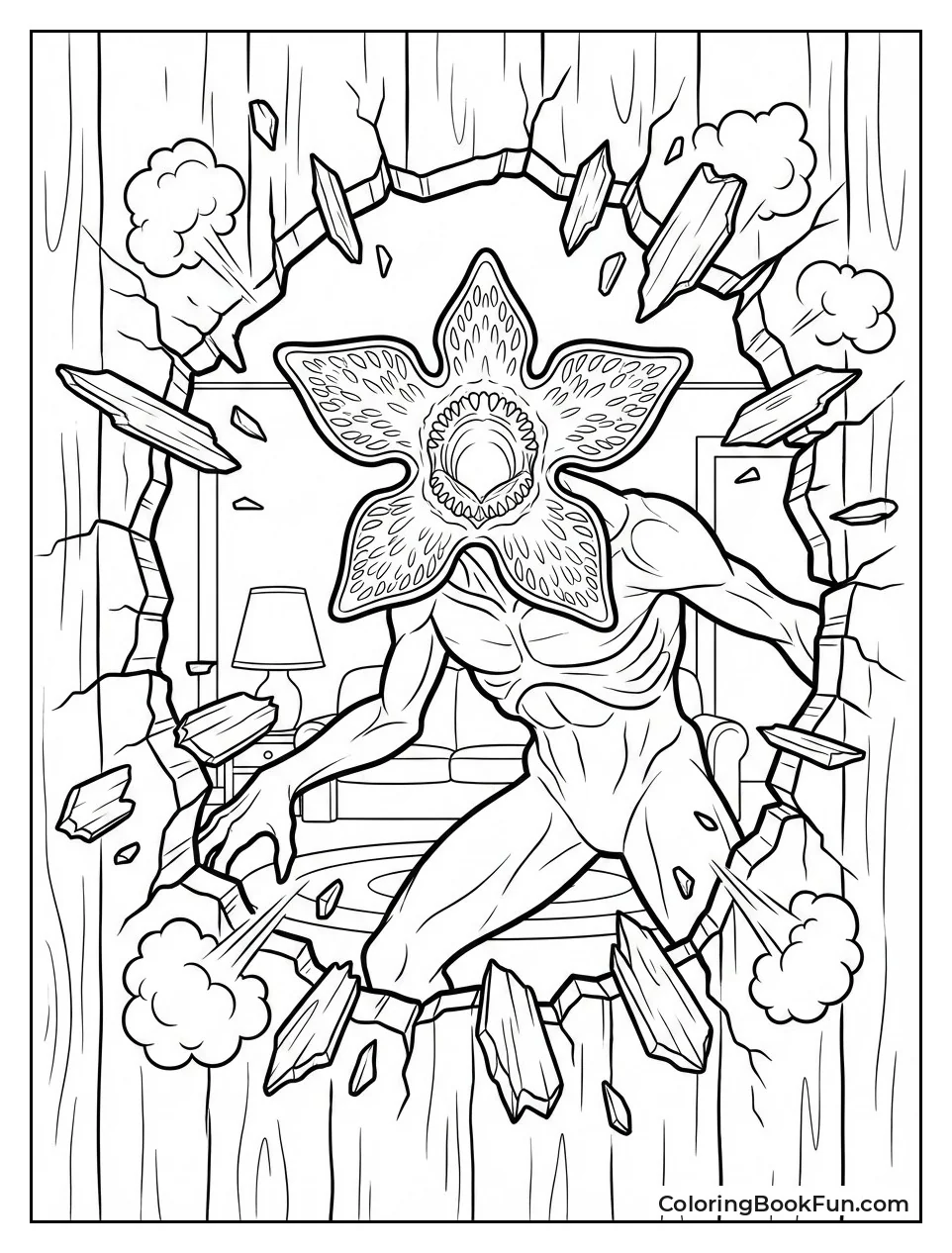 Demogorgon Bursts through Cracked Wall