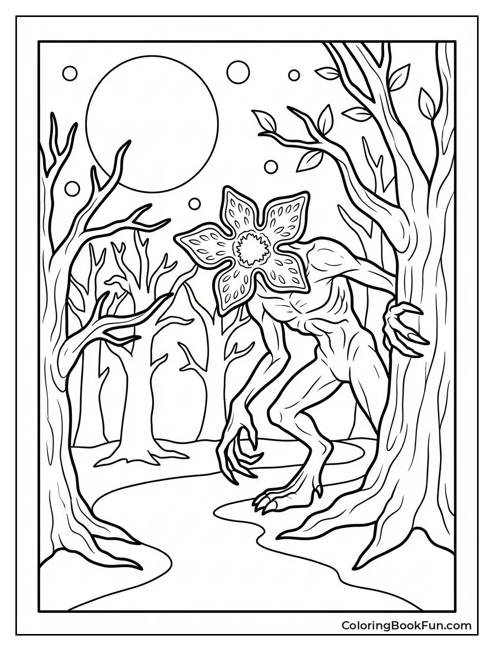 Demogorgon Hides behind Forest Trees