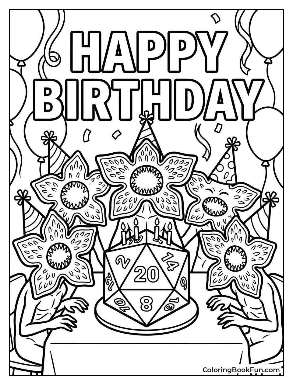 Demogorgons Party with Cake