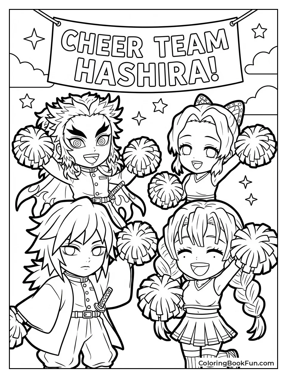 Chibi Hashira Cheer Together