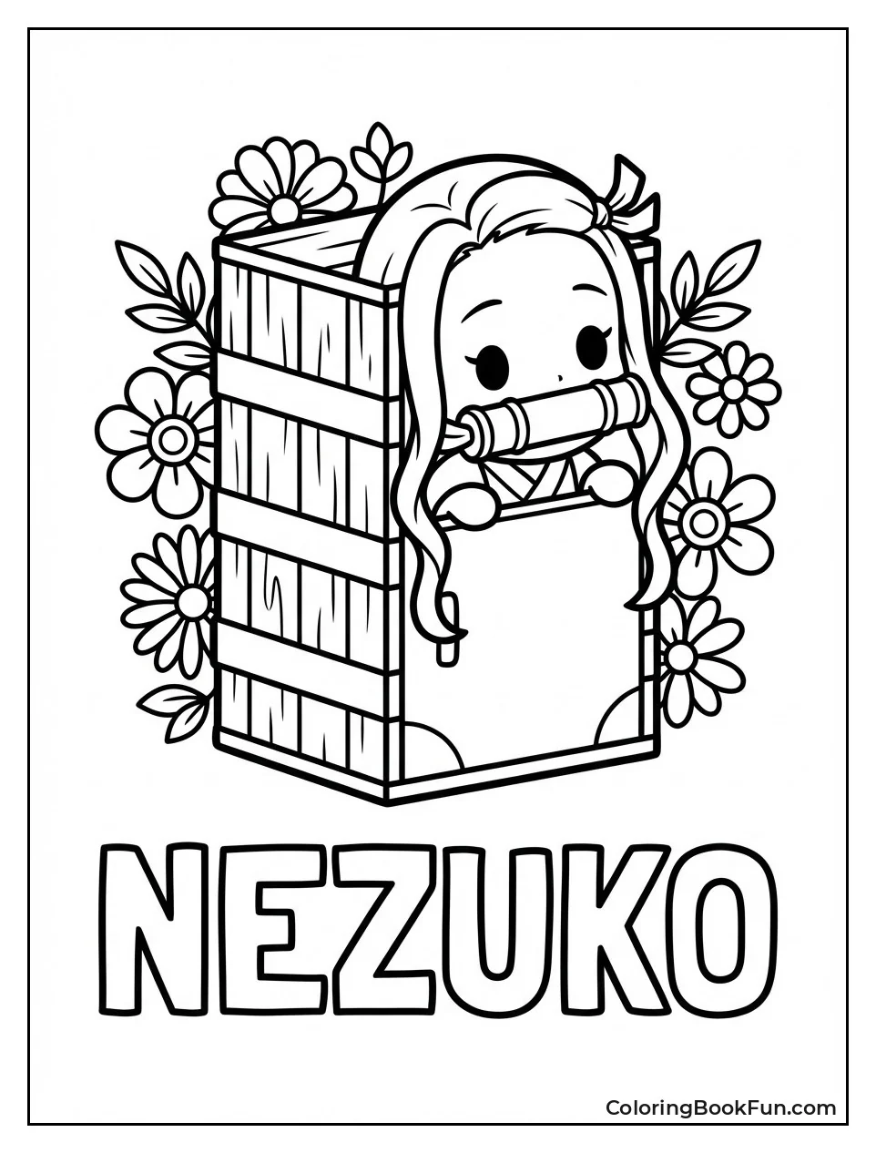 Chibi Nezuko Peeks from Box