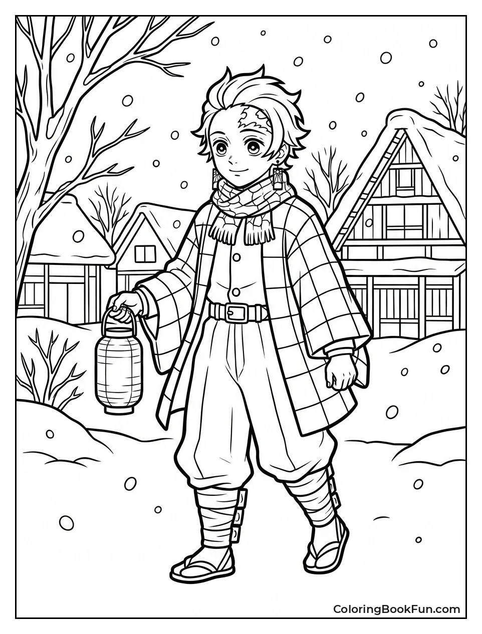 Tanjiro Walks in Snow
