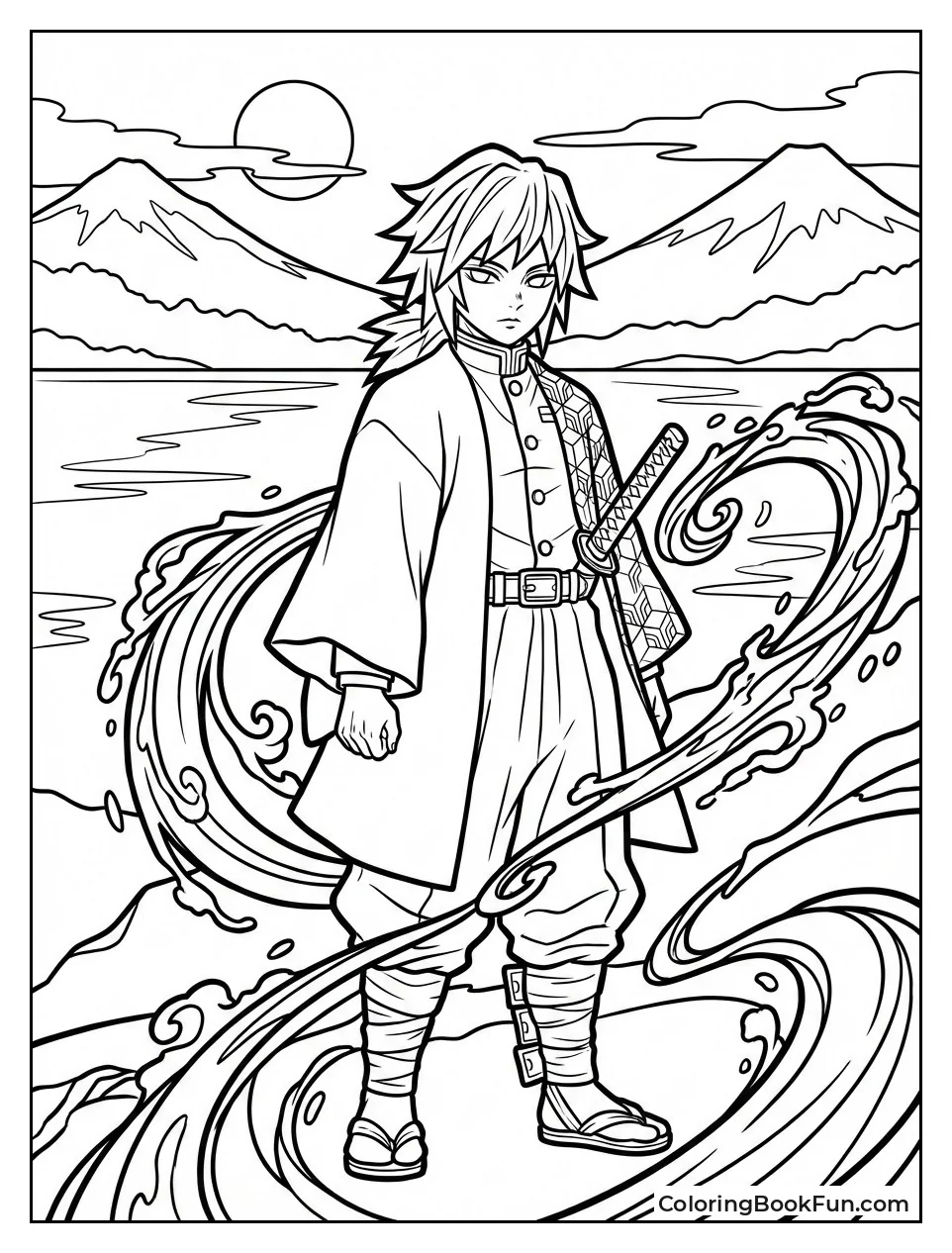 Giyu Stands with Water Effects