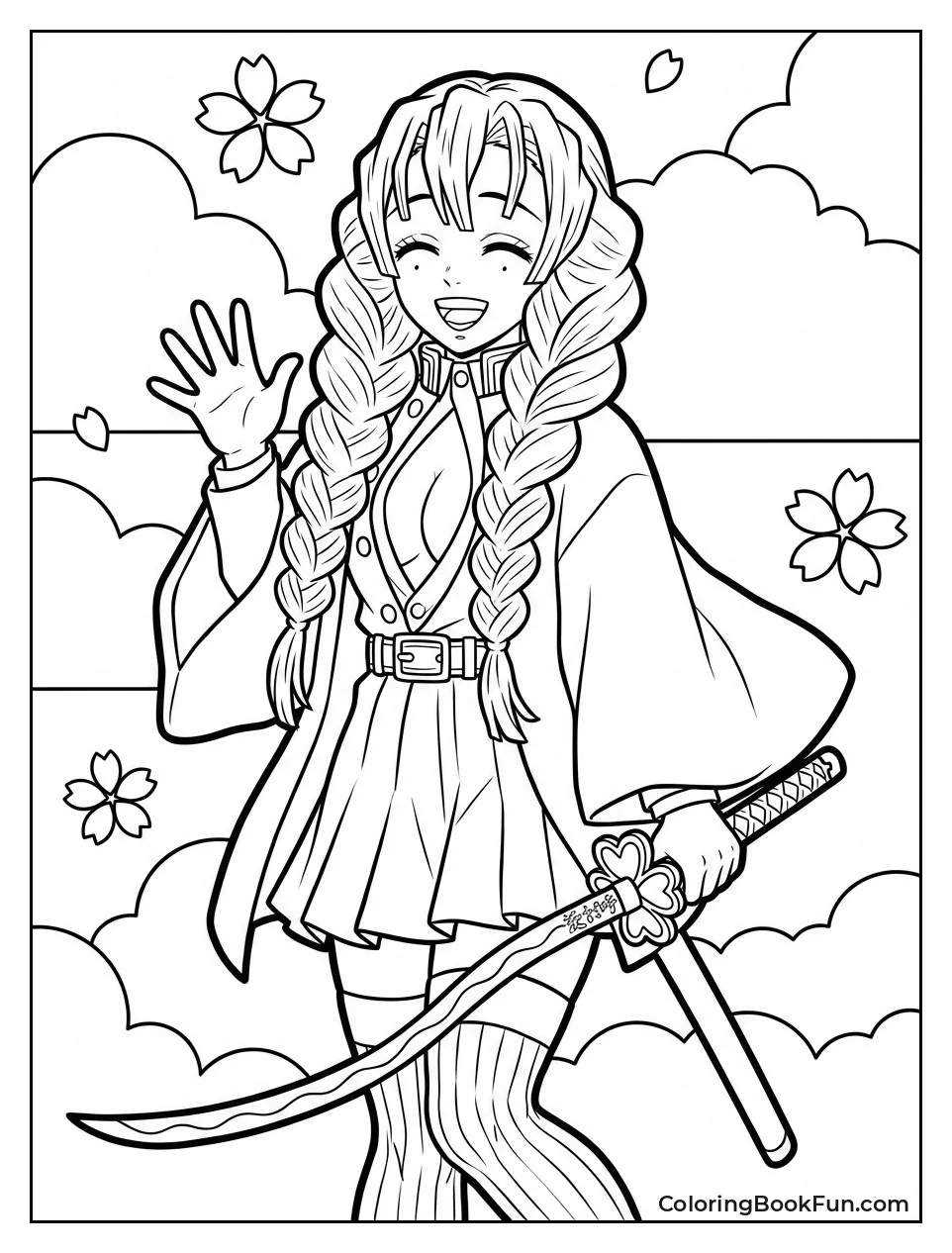 Mitsuri Waves with Sword