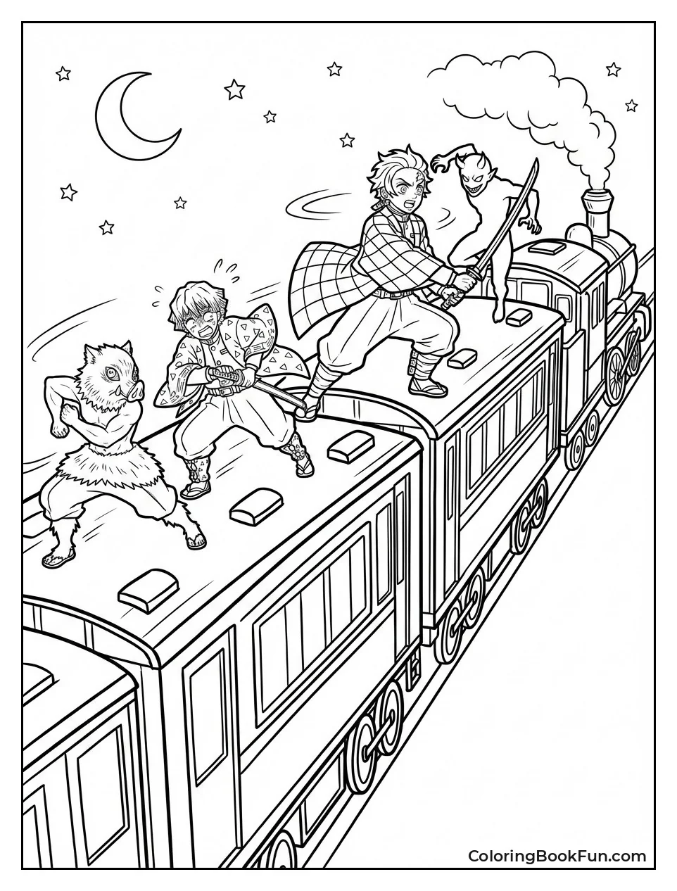 Fighters Battle on Train Roof