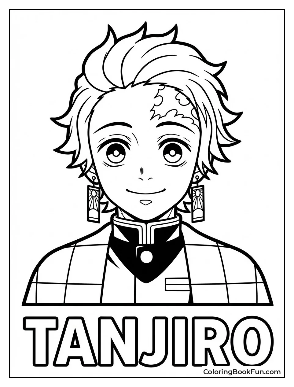 Tanjiro Smiles with Earrings