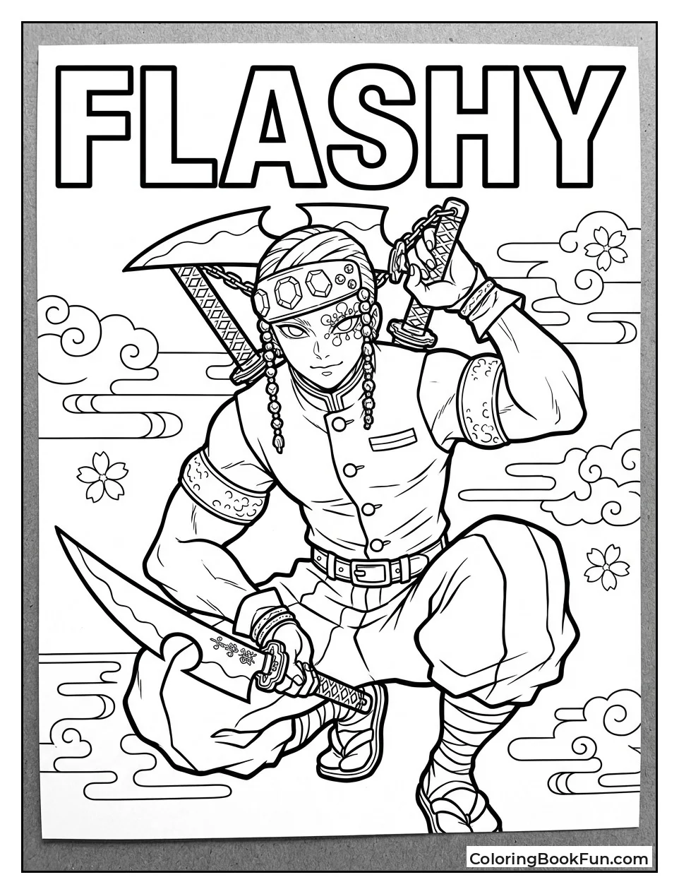 Tengen Poses with Cleavers