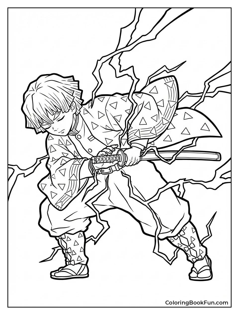 Zenitsu Strikes with Thunder