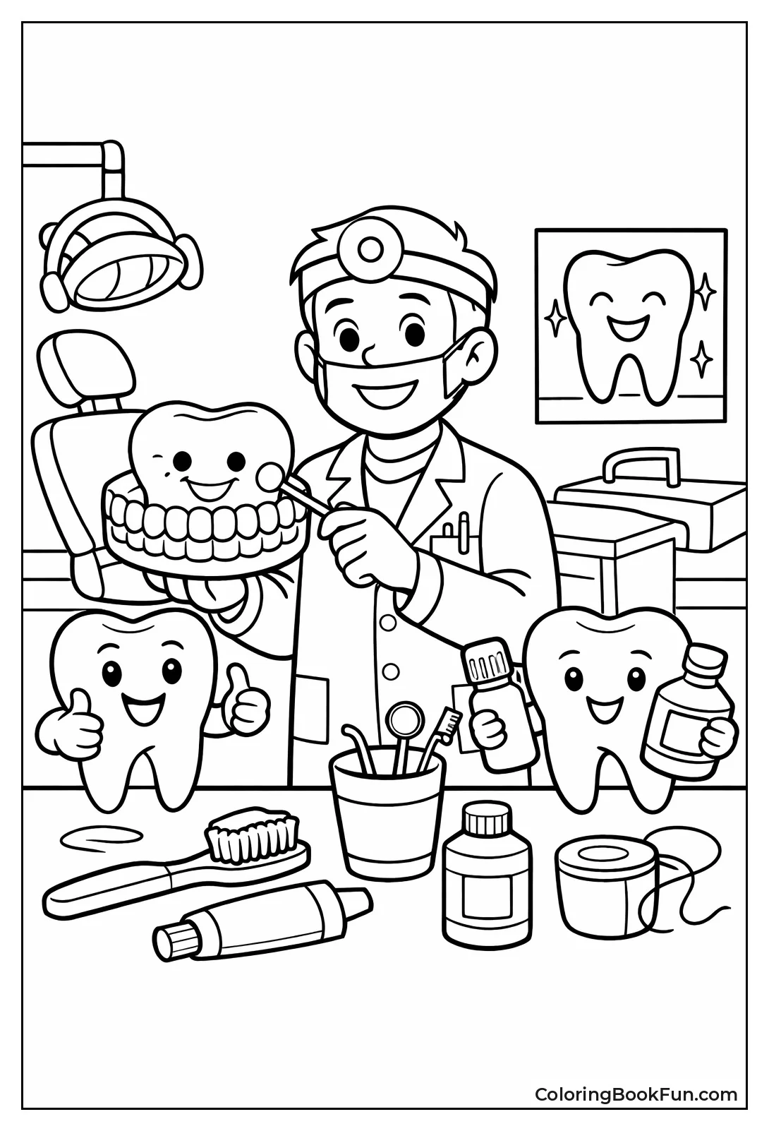 Dentist Shows Hygiene Tools