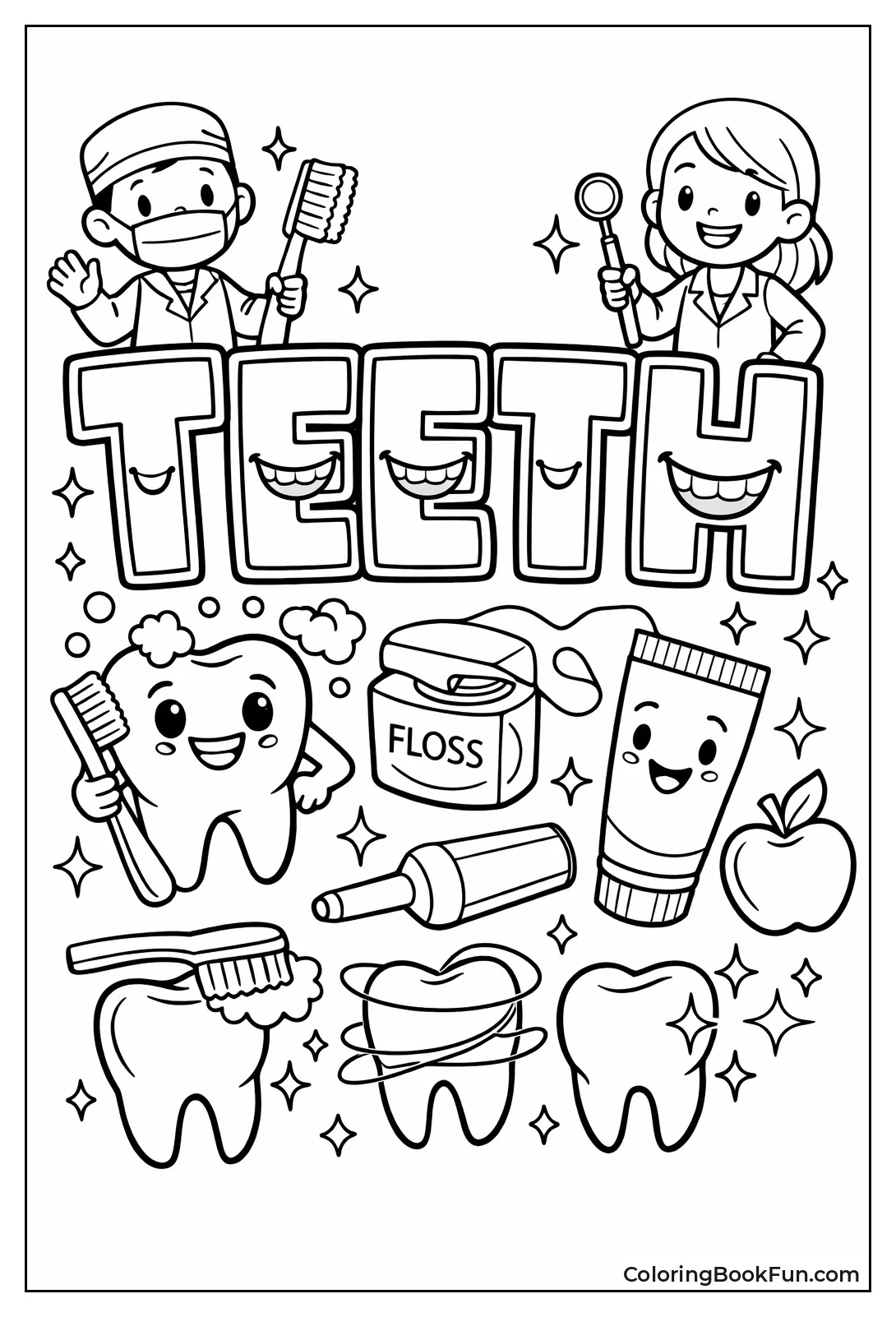 Block Letters Form Teeth