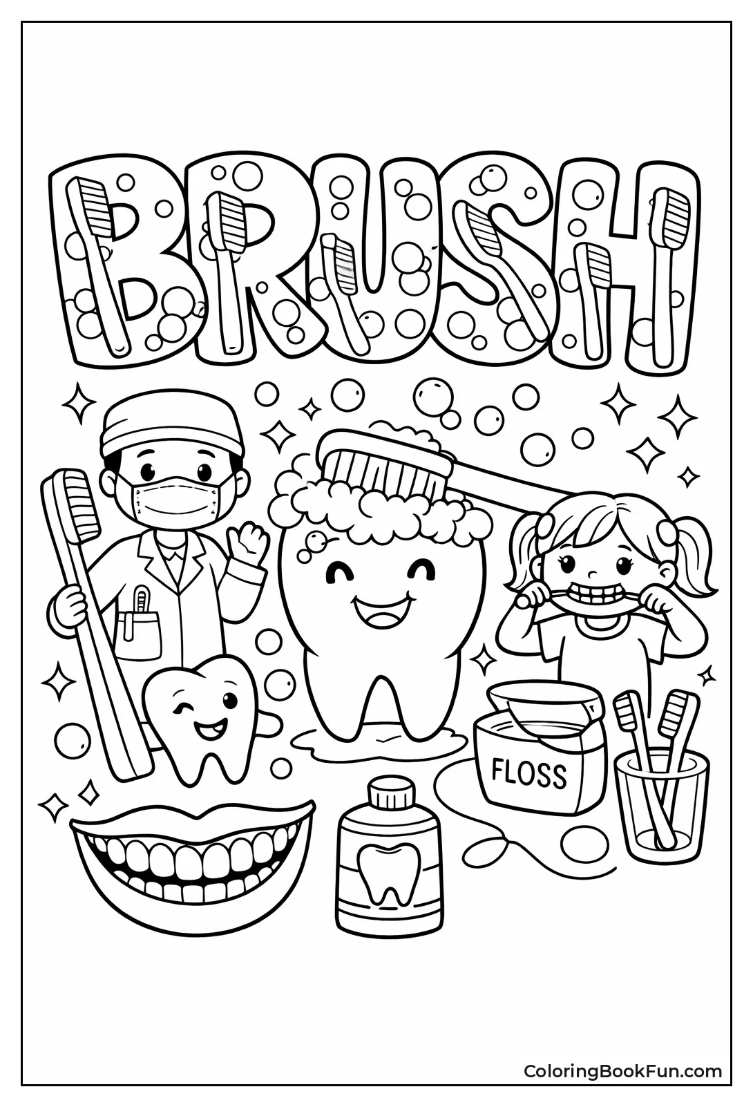 Bubble Letters Spell Brush