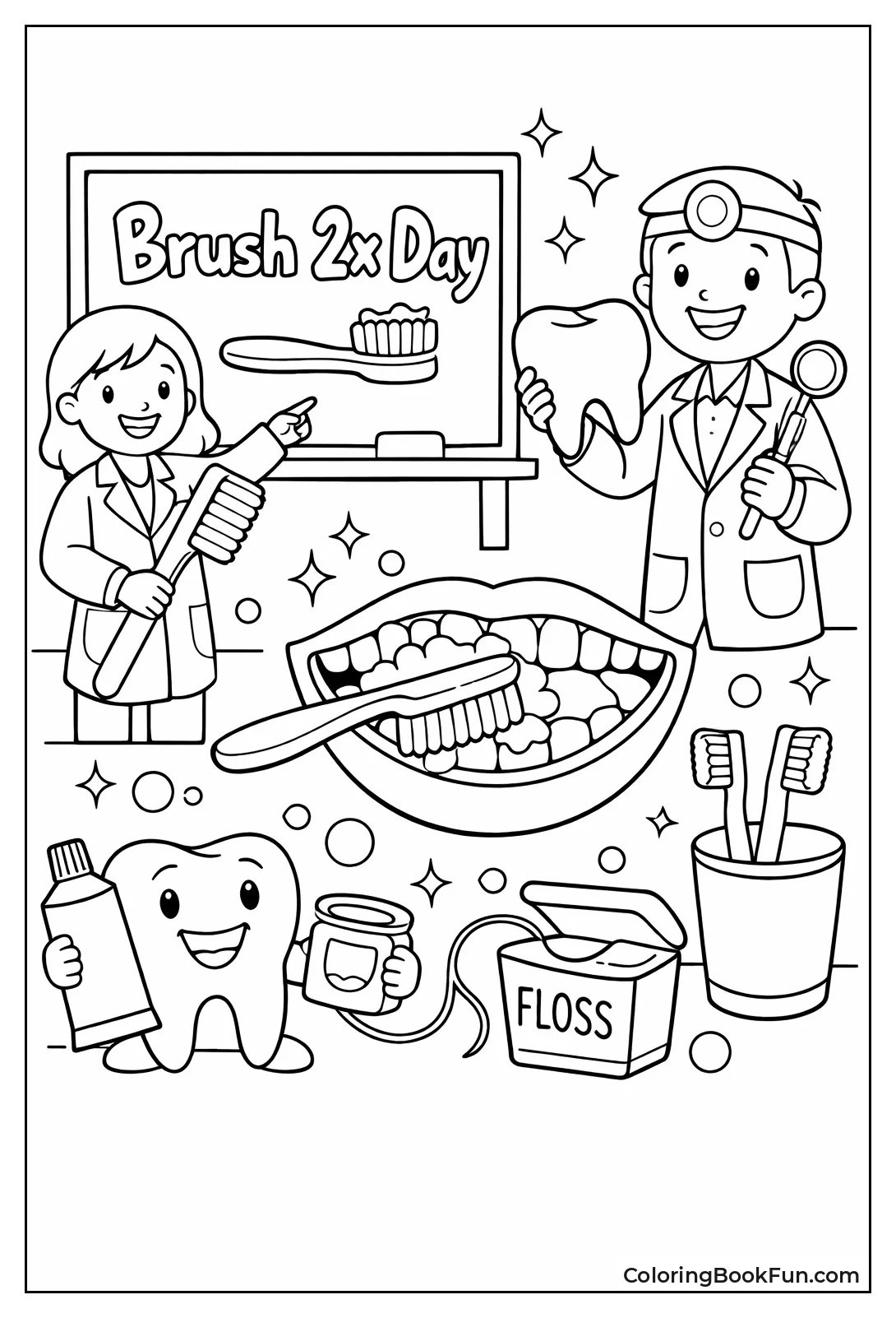 Chalkboard Reminds Brush Twice