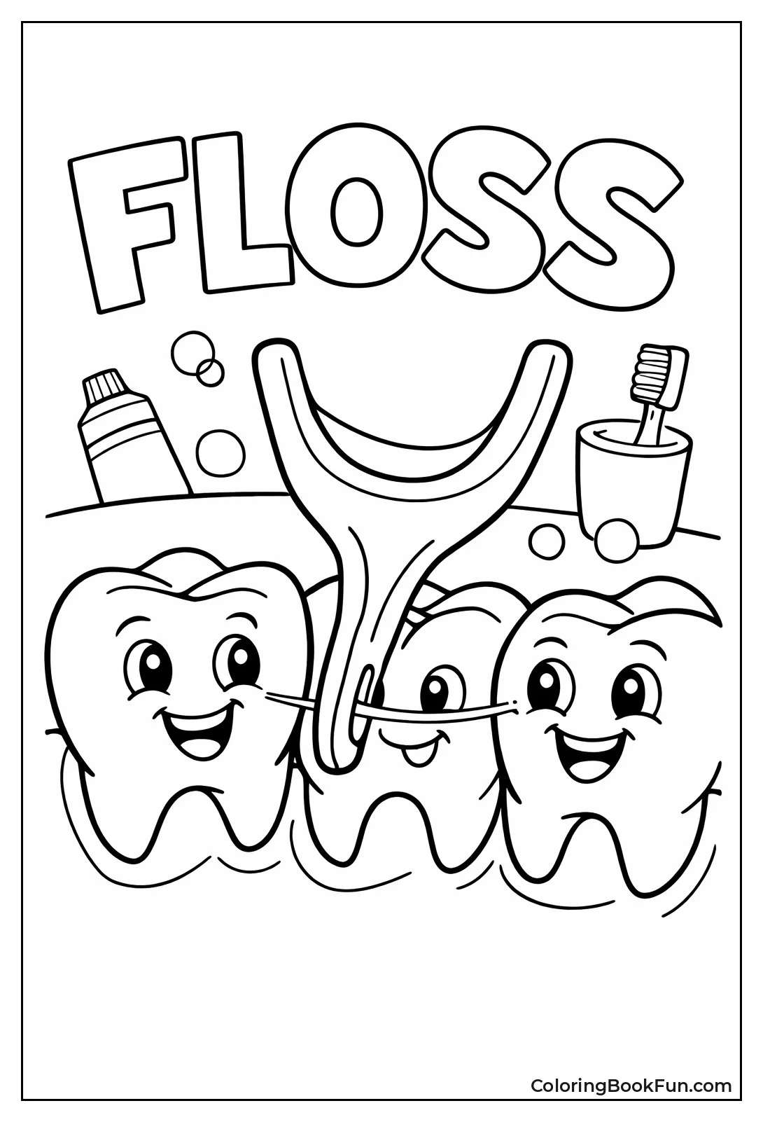Floss Pick Cleans Between