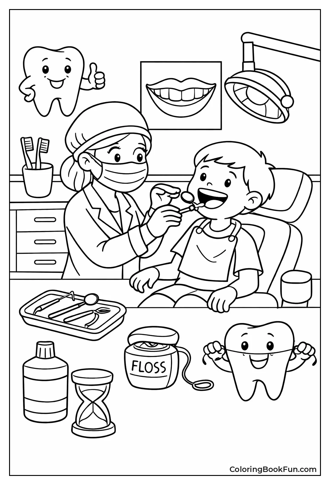 Dentist Checks Happy Child