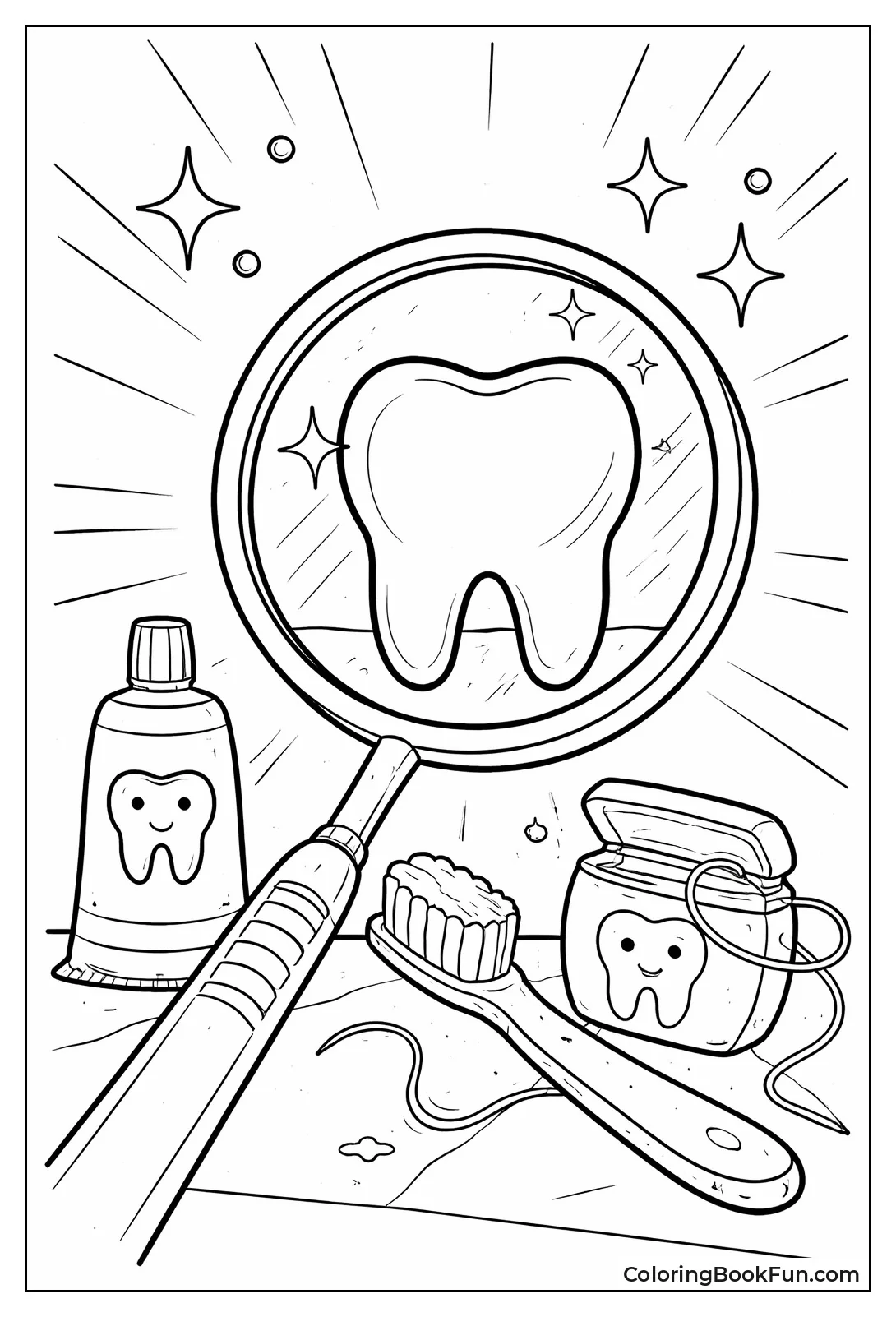 Mirror Shows Clean Tooth