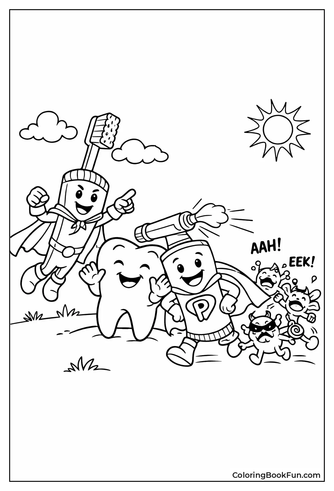 Brush Chases Sugar Bugs