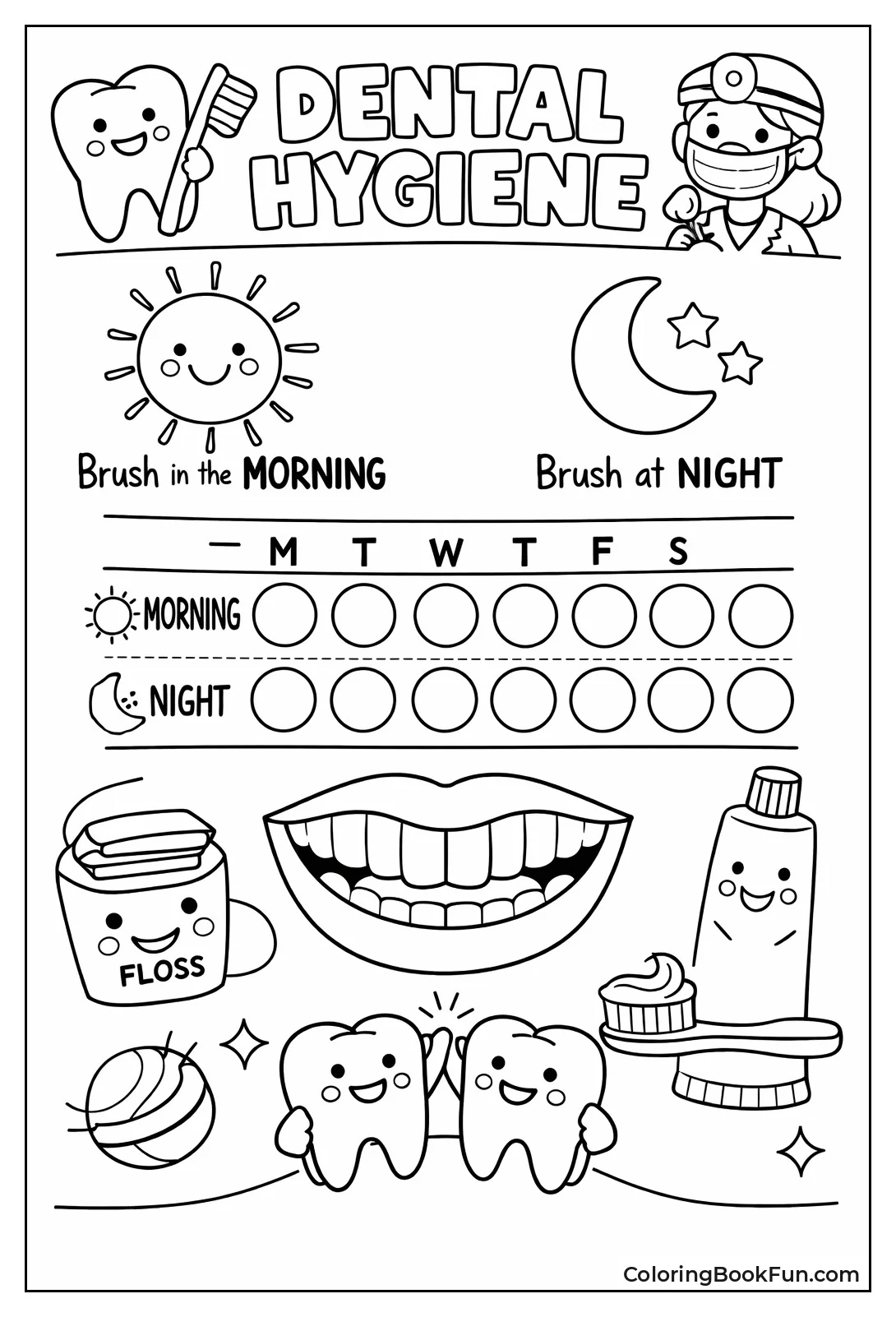 Weekly Brushing Chart Tracker