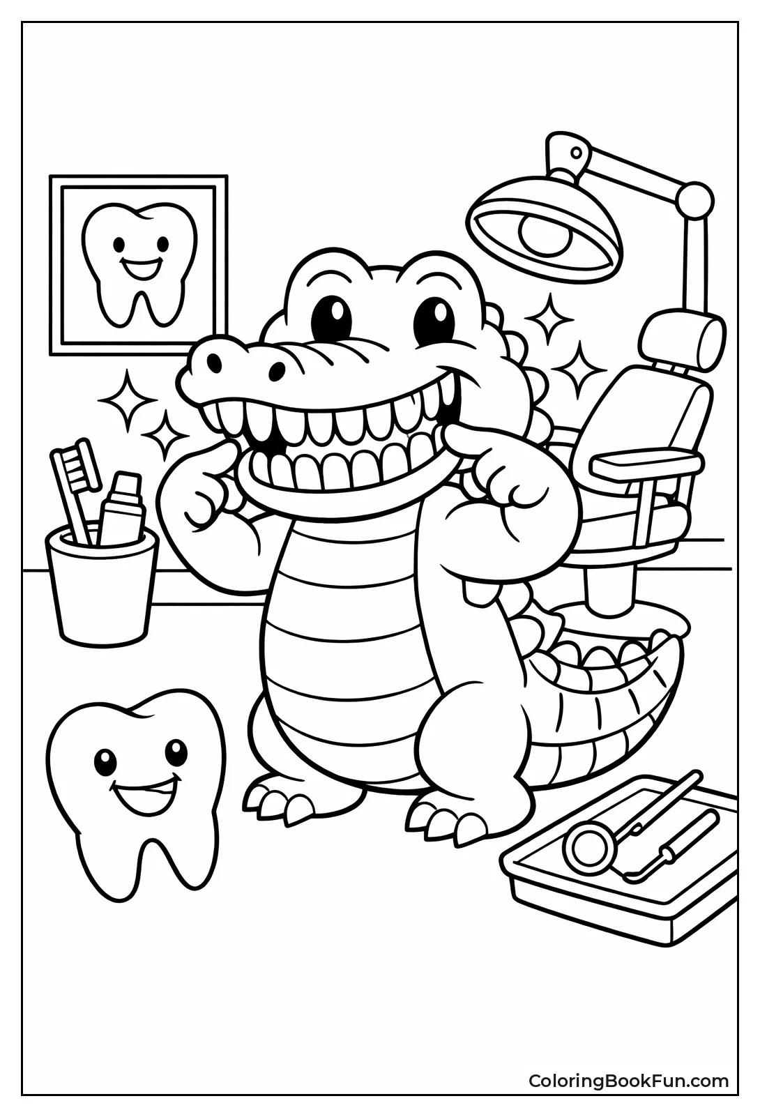 Crocodile Shows Clean Teeth