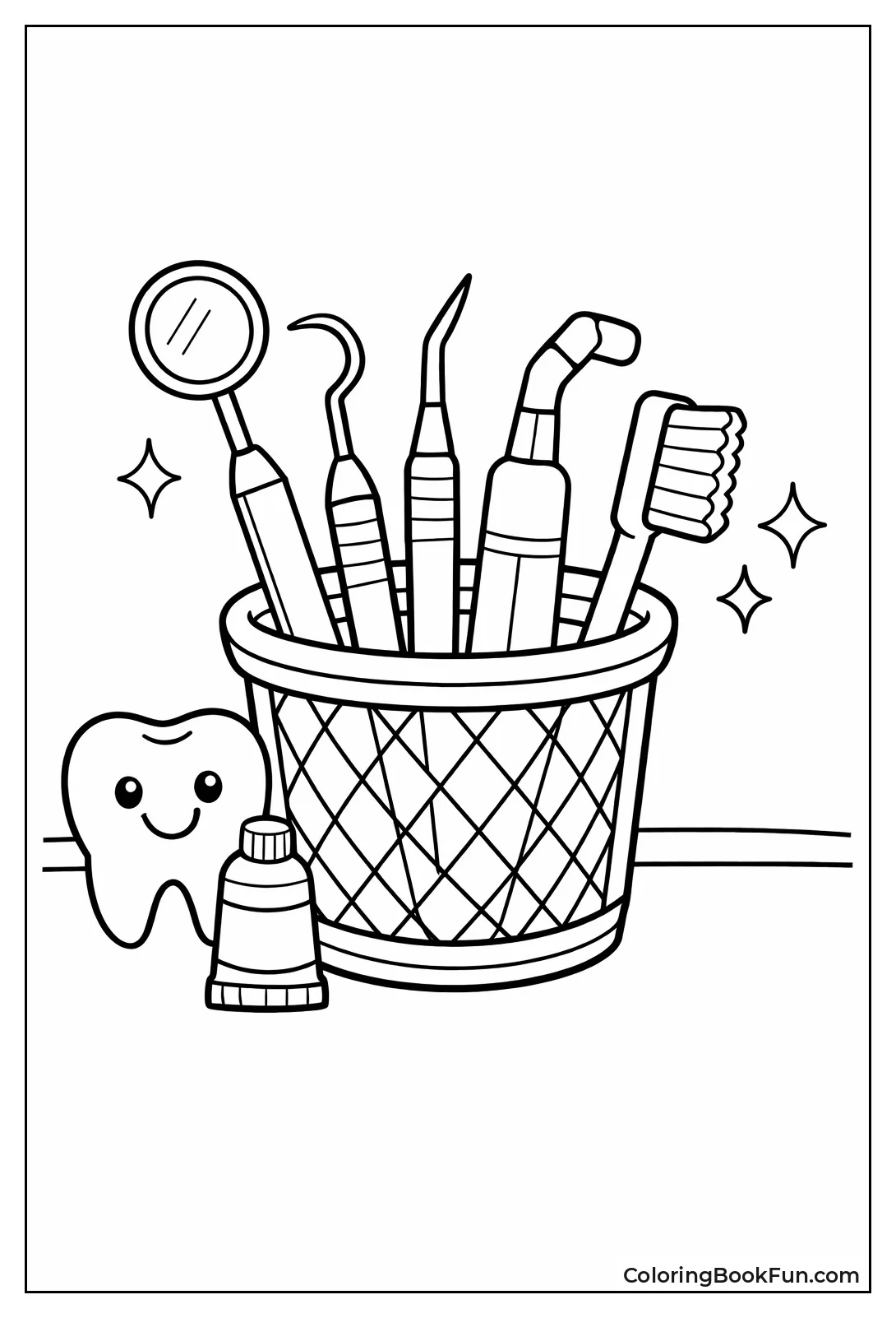 Basket of Dental Tools