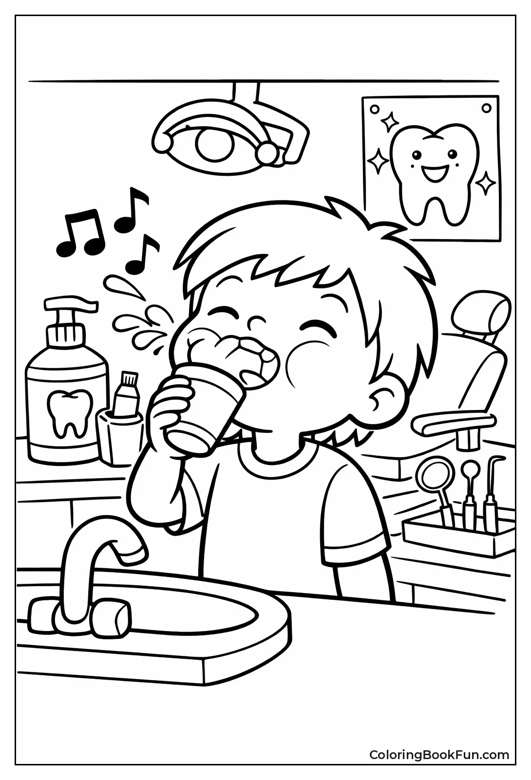 Child Gargling Rinse Water