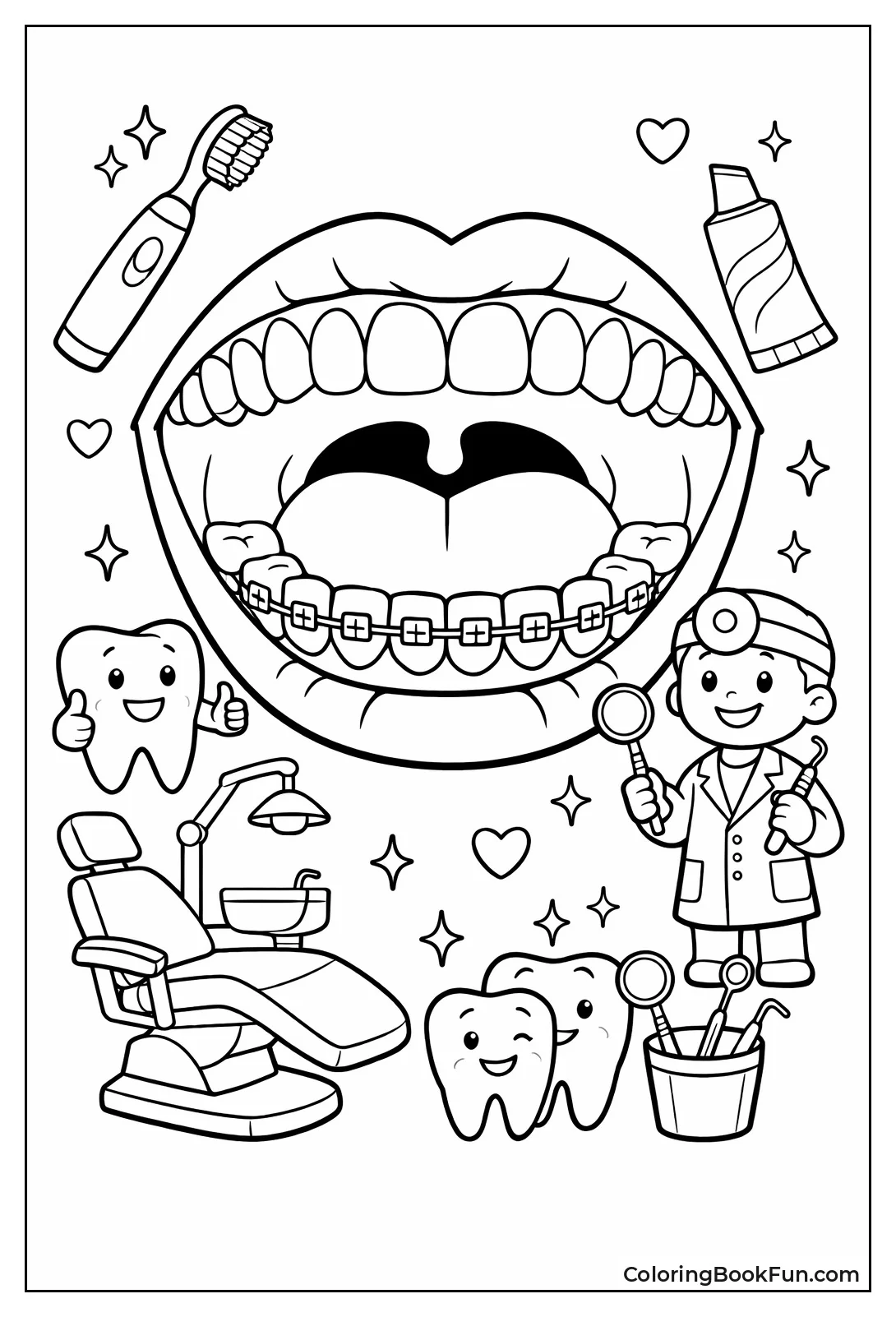 Giant Mouth with Braces