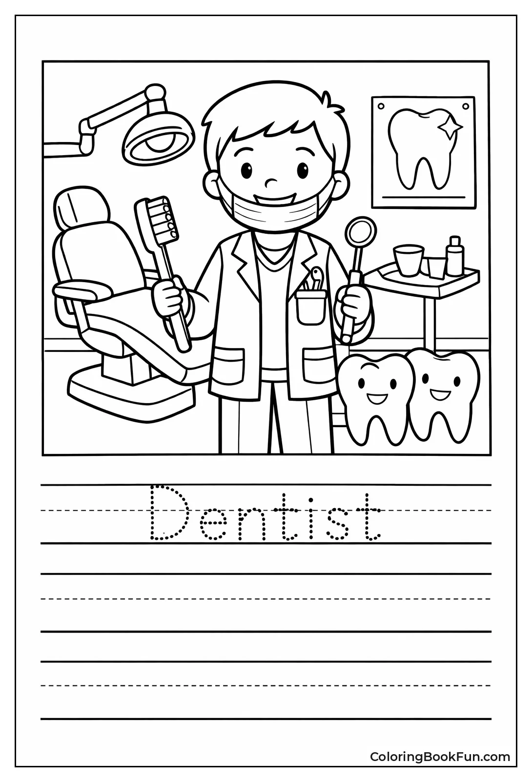 Trace Dentist Word Lines