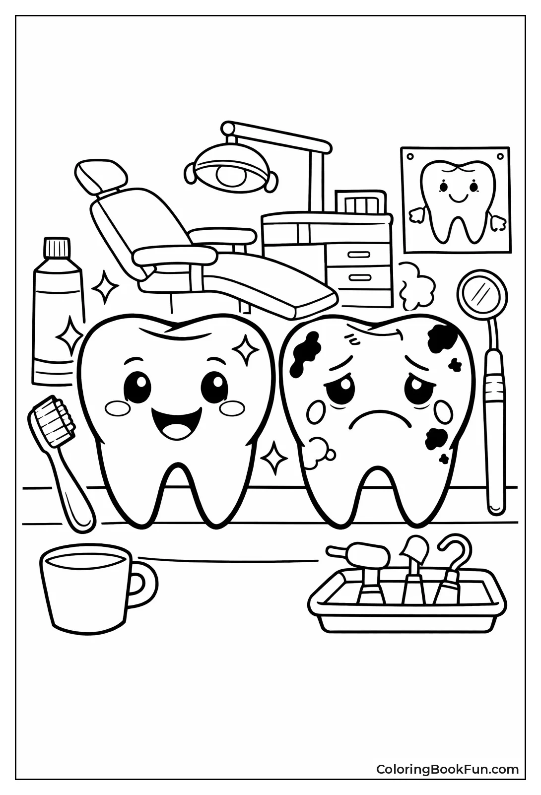Healthy Tooth vs Cavity