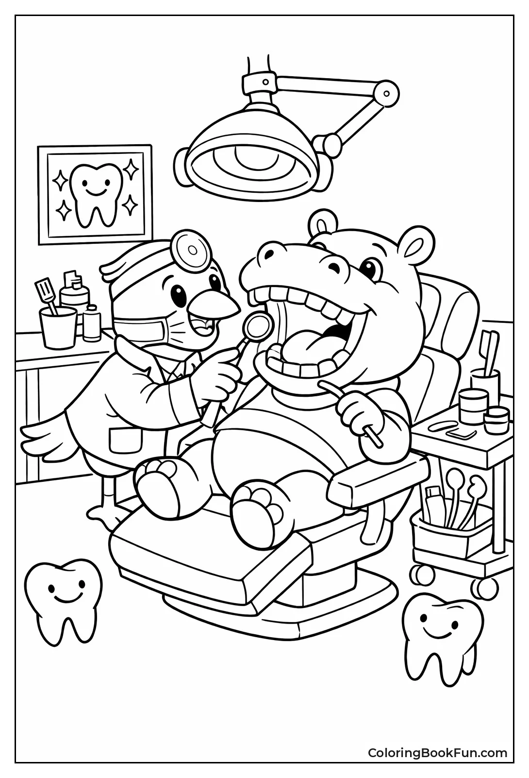 Hippo Gets Teeth Checked